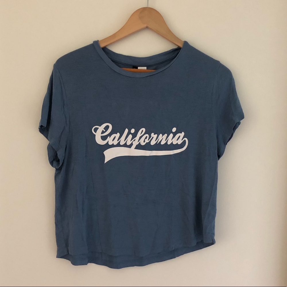 Divided ‘California’ Crop Top